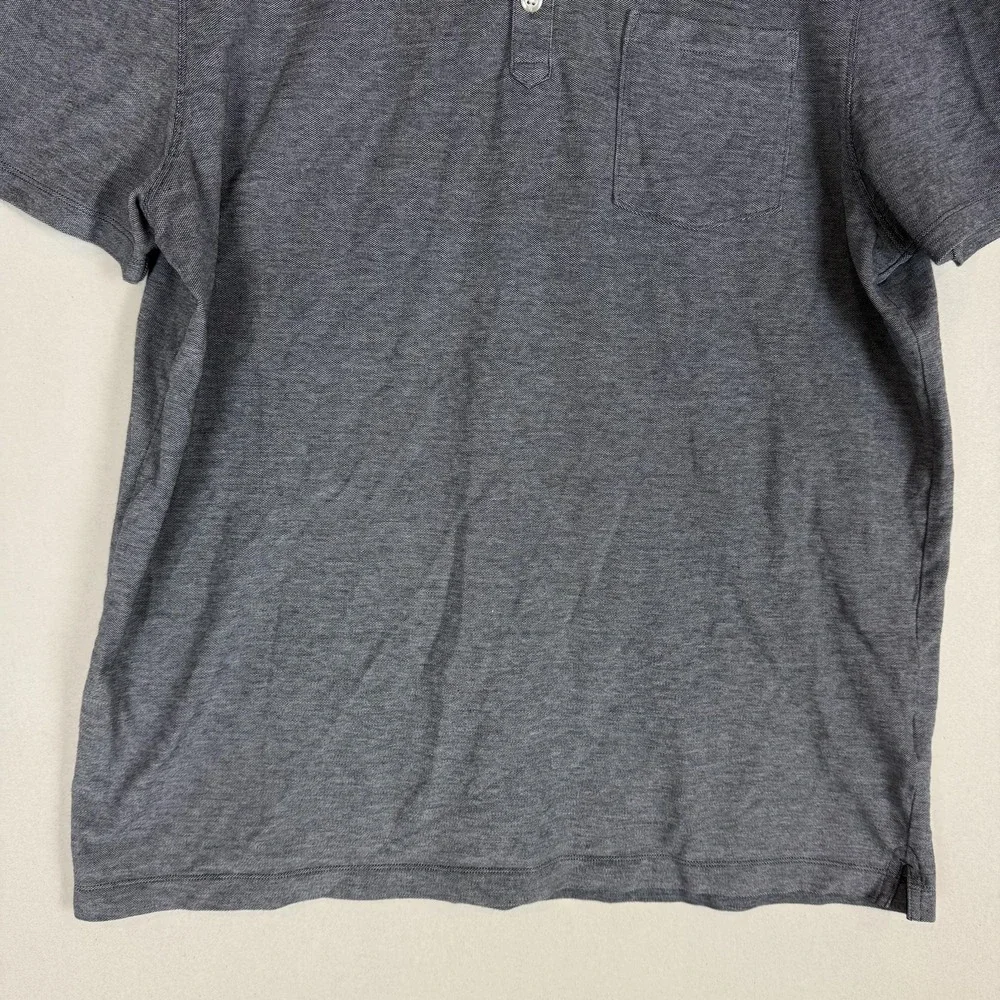 Banana Republic Polo Shirt Mens XL Gray Performance Knit Short Sleeve Stretch